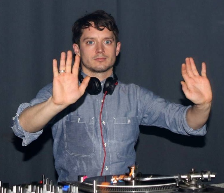 Elijah Wood being a DJ.